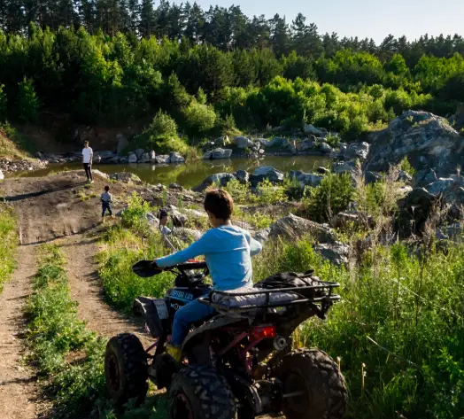Protect your off-road adventures Off-road ATV riding through trails