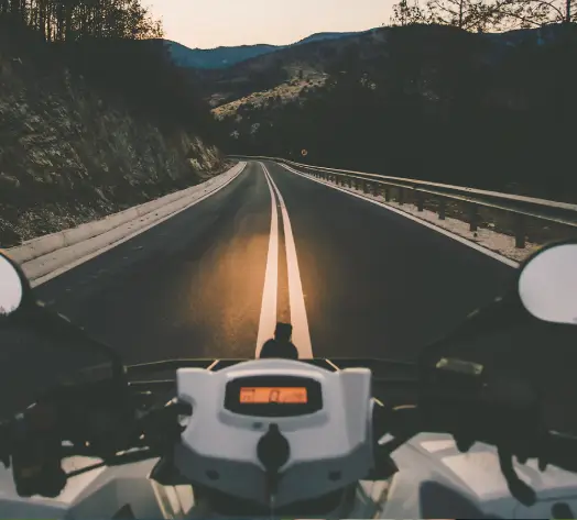 Adventure-ready motorcycle insurance Motorcycle on the open road