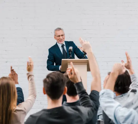 Liability and Church Protection Pastor addressing a congregation